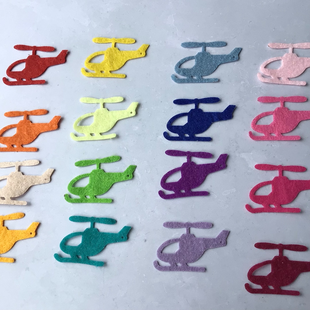 Felt Helicopters, Mixed Pack, Felt Die Cut Helicopter Etsy UK