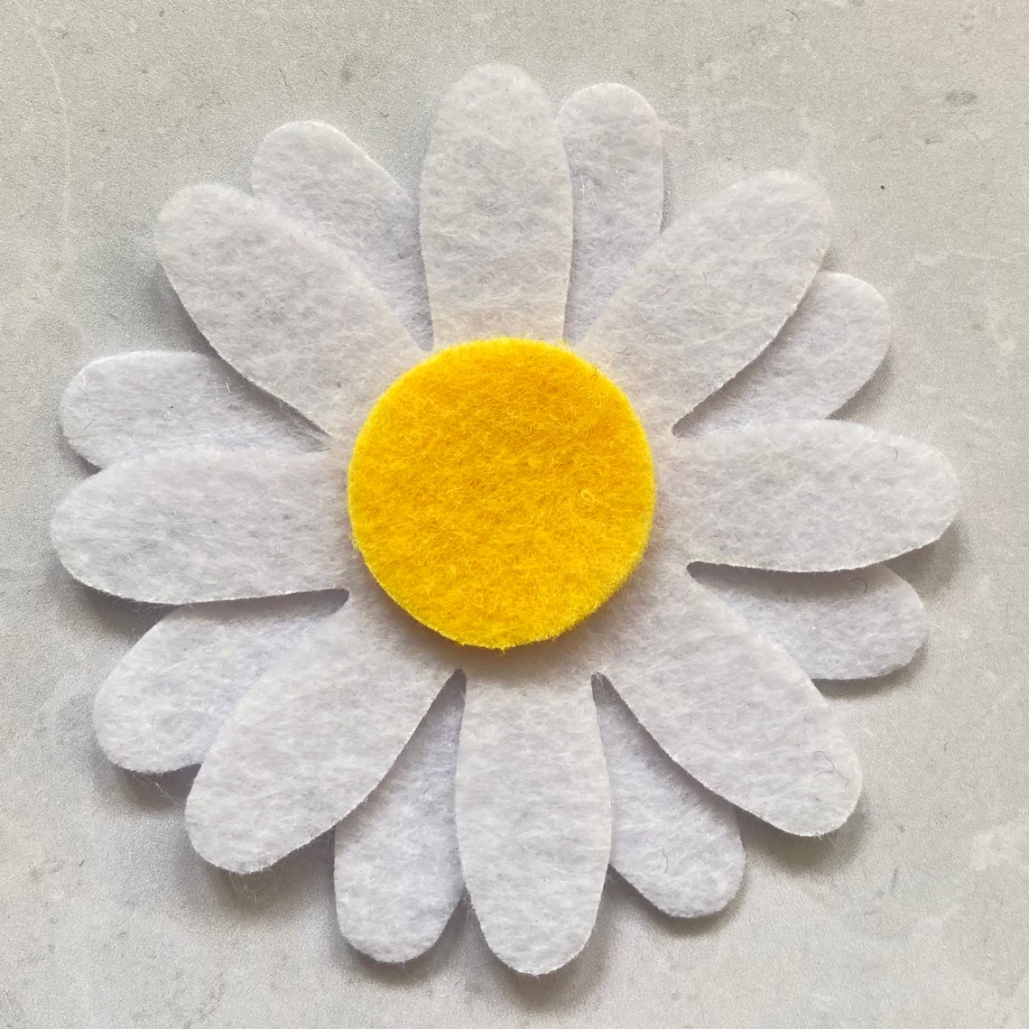 White Felt Daisies LARGE Die Cut Felt Daisy Flowers Etsy UK