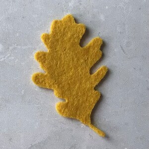 Small Felt Oak Leaves, Die cut oak leaves, Felt Autumn Leaves image 2