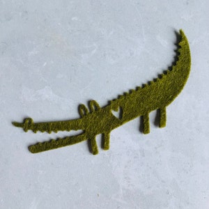 Felt Crocodile, felt die cut crocodiles, die cut alligator image 3