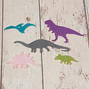Juego de dinosaurios de fieltro, dinosaurios de fieltro troquelados