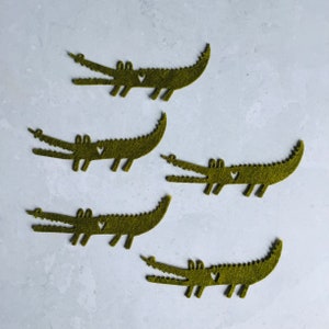 Felt Crocodile, felt die cut crocodiles, die cut alligator image 4