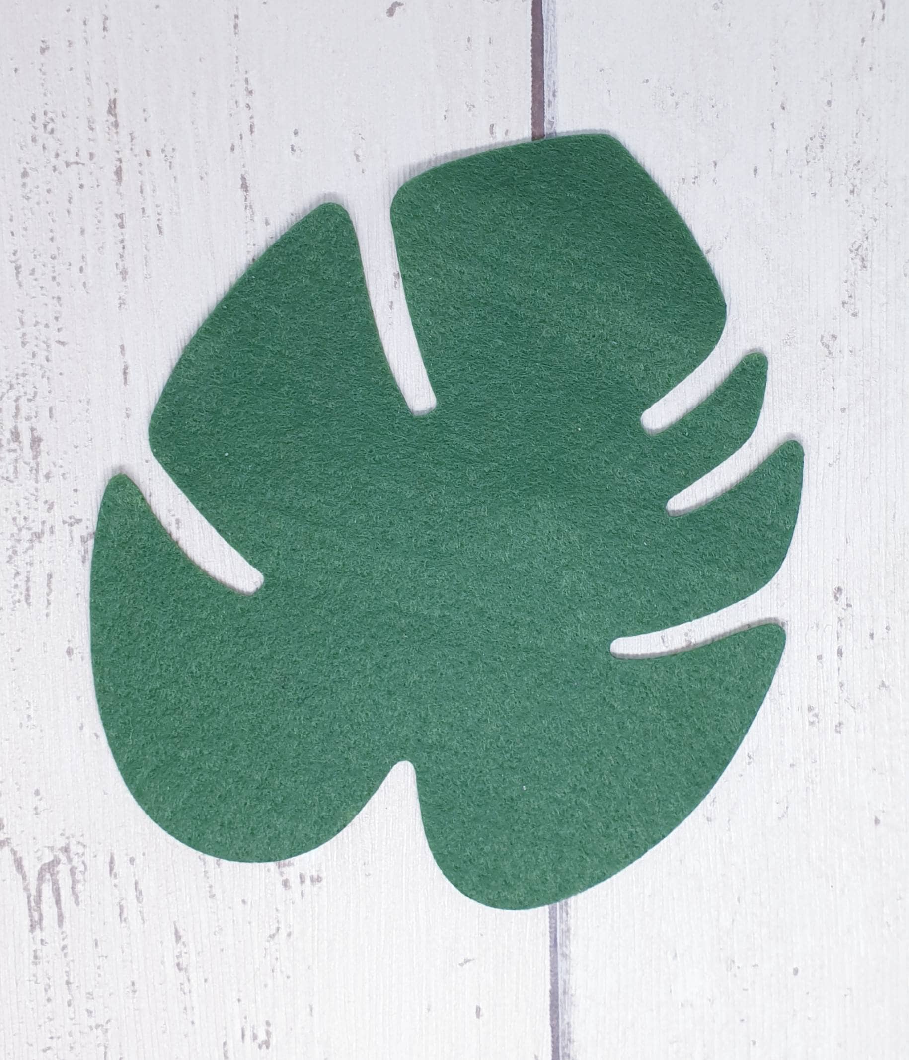 Large Green Felt Tropical Leaves Felt Die Cut Monstera Leaf Etsy UK