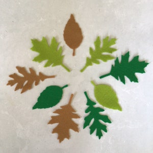 Large Felt Leaves, Die Cut felt leaves