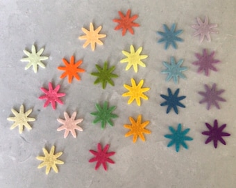 Mini Felt Daisy Flowers, Die Cut Felt Daisies