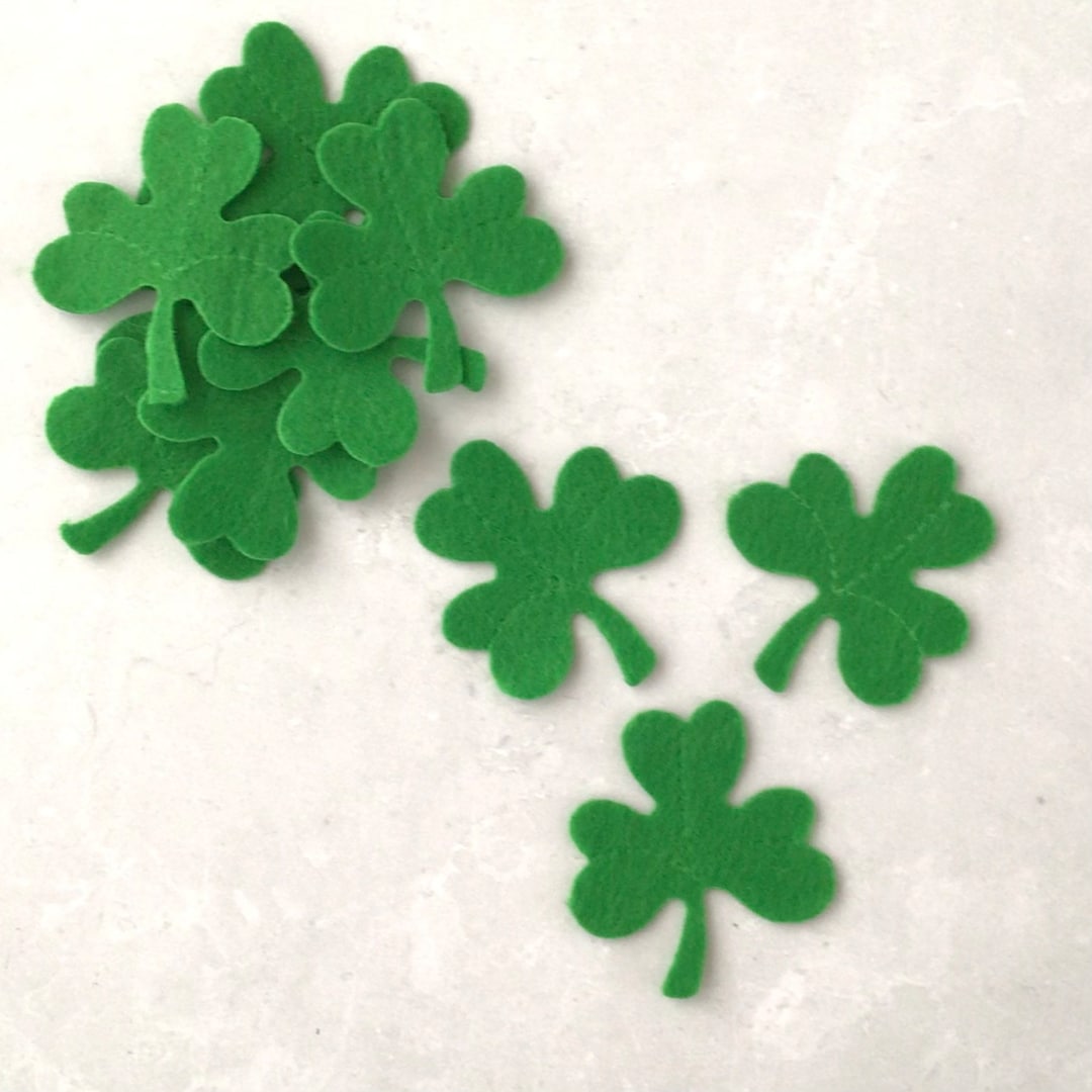Felt Shamrock, Felt Die Cut Shamrock, Felt Lucky Clover Etsy