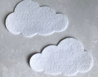 Large Felt Clouds, Die Cut Felt Clouds