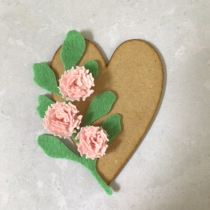 Felt Carnations, 3D Roll Up Die Cut Felt Flowers image 7