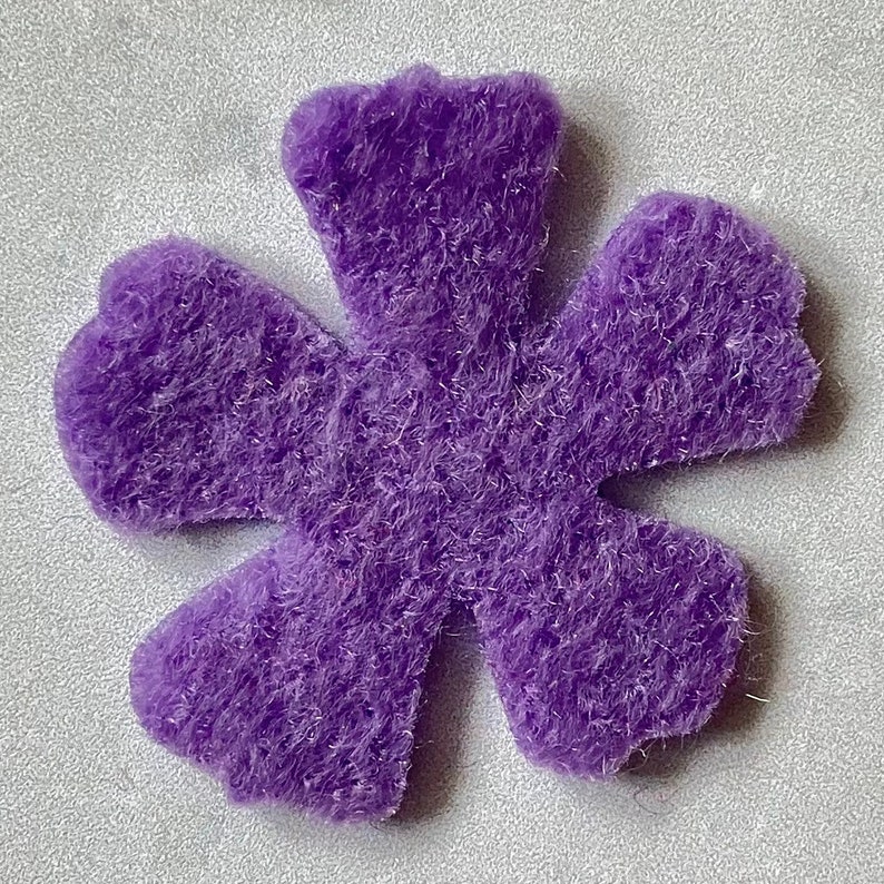 Small Lilac Felt Flowers, Die Cut Felt Flowers, Purple Felt Flowers image 5