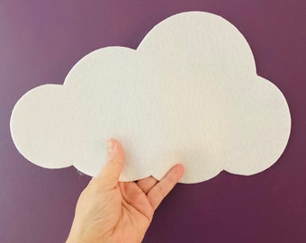 30cm Large Felt Clouds, Die Cut Felt Clouds