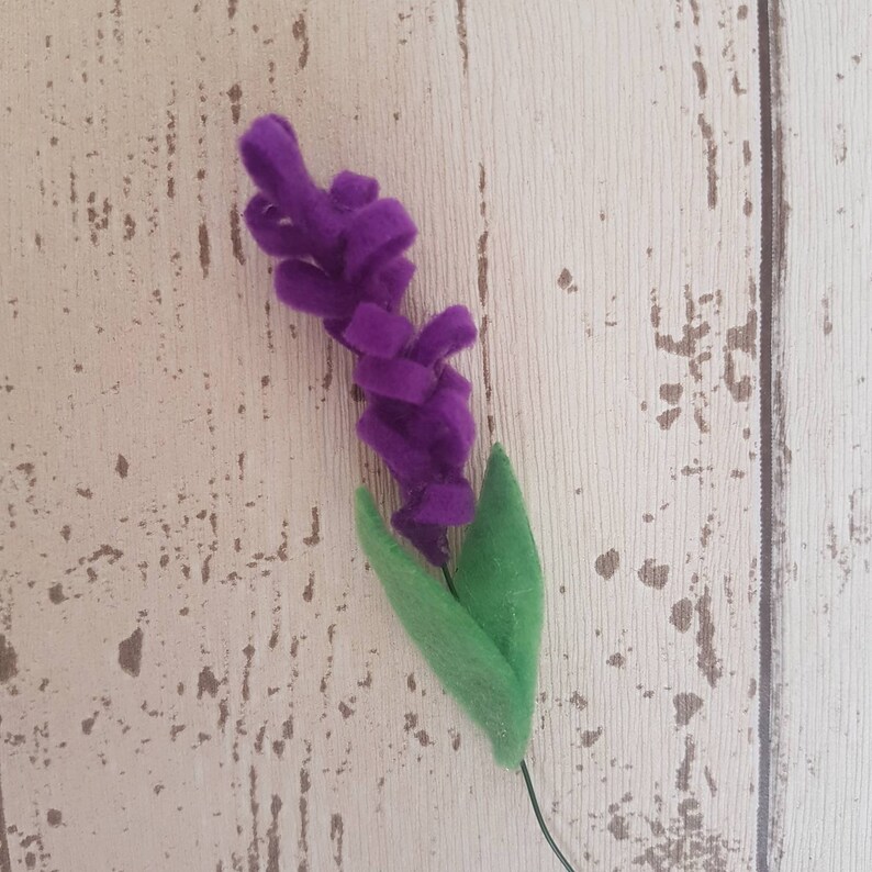 Felt Lavender Flowers Felt Die Cut Flowers DIY Flower Kit Etsy