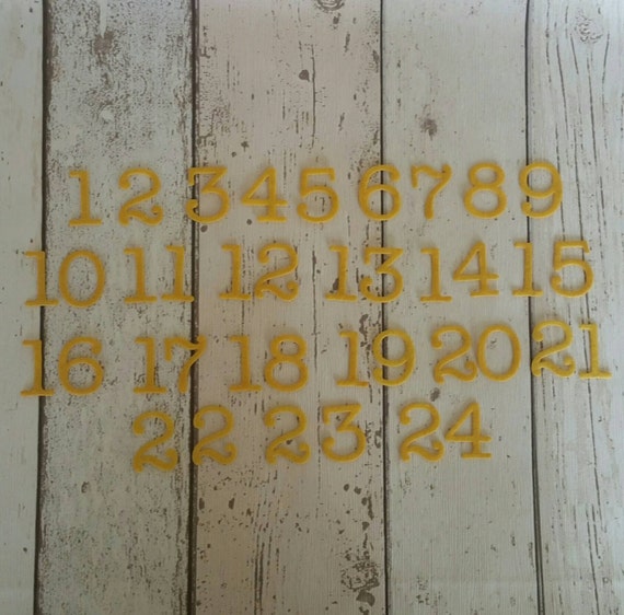  Felt Advent Calendar Numbers Die Cut Numbers 1 24 DIY Advent Calendar 
