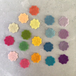 Mini Felt Flower Shapes, Die Cut Felt Flowers