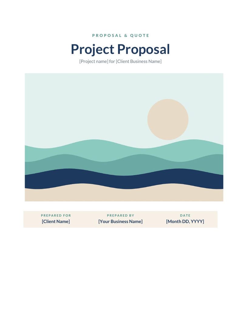 Proposal & Quote Template | Digital Download - Etsy