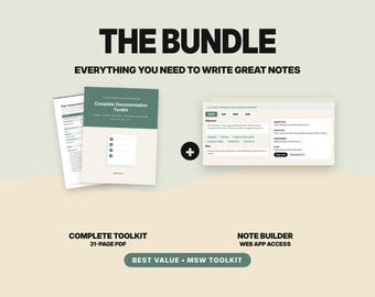 Social Work Documentation Bundle | Complete Toolkit + Note Builder App