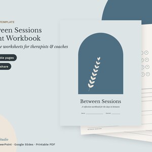 Editable Between Sessions Client Workbook, Printable Therapy Worksheets & Reflection Journal (PDF)