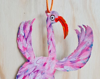 A Fabulous Flamingo/ A Unique Handcrafted and Hand Painted Decoration