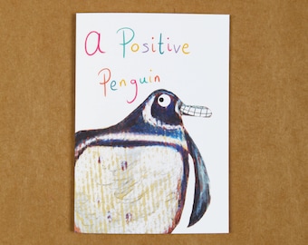 Positive Penguin Greeting Card