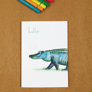 Bonjour Crocodile Carte de vœux