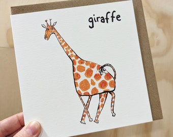 A Giraffe Greeting Card