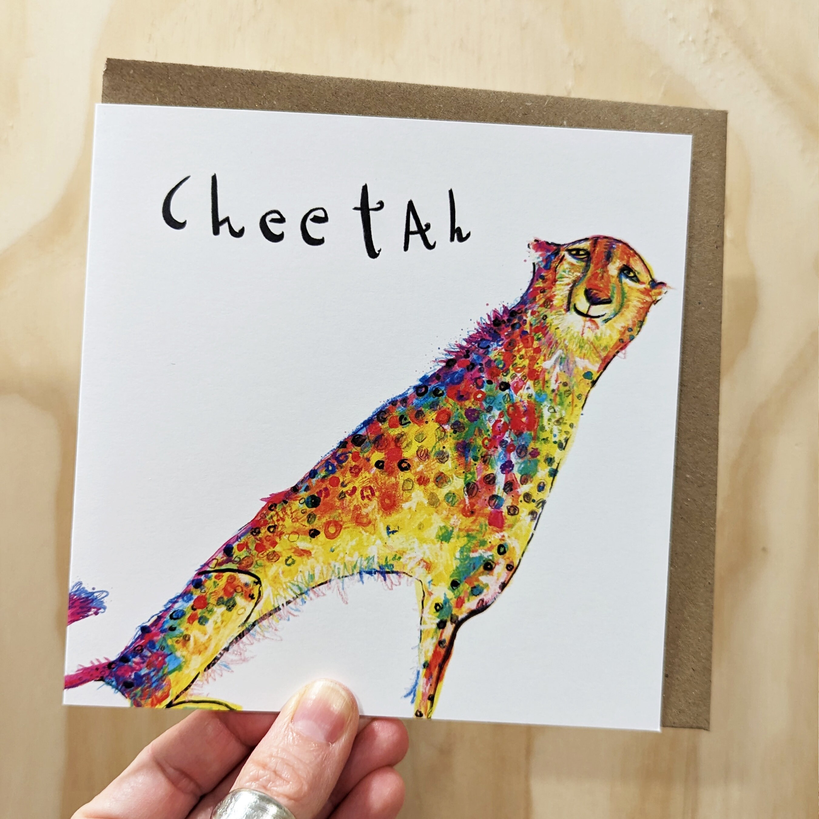 A Cheetah Greeting Card - Etsy