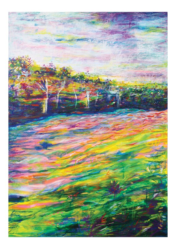 A4 Fine Art Giclée Print From My Original Painting, 'Walking through Deerleap'