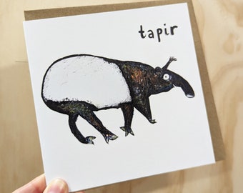 A Tapir greeting card