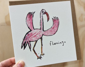 A Flamingo Greeting Card