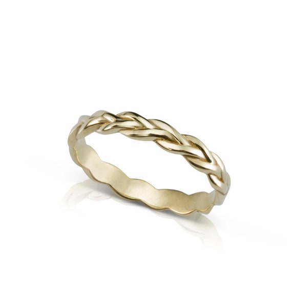 Women's braided wedding best sale bands