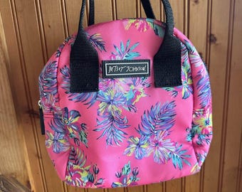 Borsa per il pranzo Betsey Johnson con fiori rosa acceso