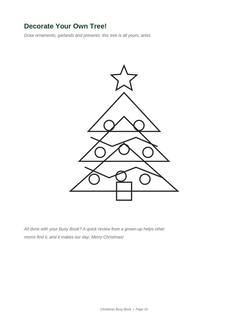 Wavey Musical Note Christmas Busy Book for Kids Ages 3-6 | Letter to Santa, Wish List ...