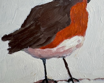 Original acrylic painting of Robin by Christine Parker modernimpressionist