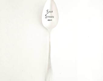 CUSTOM Hand Stamped Serving Spoon.  Hand Stamped Vintage Spoon. Sarcastic Gift. Cooking Quote. Funny Chef Gift. Foul-Mouth Flatware