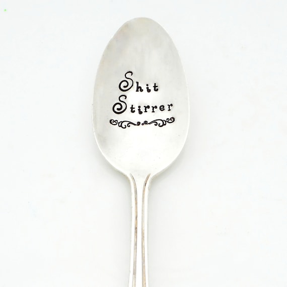 Coffee Sign Coworker Gift Stir Crazy Stamped Spoon Tea Gift Funny Mugs Stocking Suffer Coffee Gift Coffee Lover Teacher Gifts