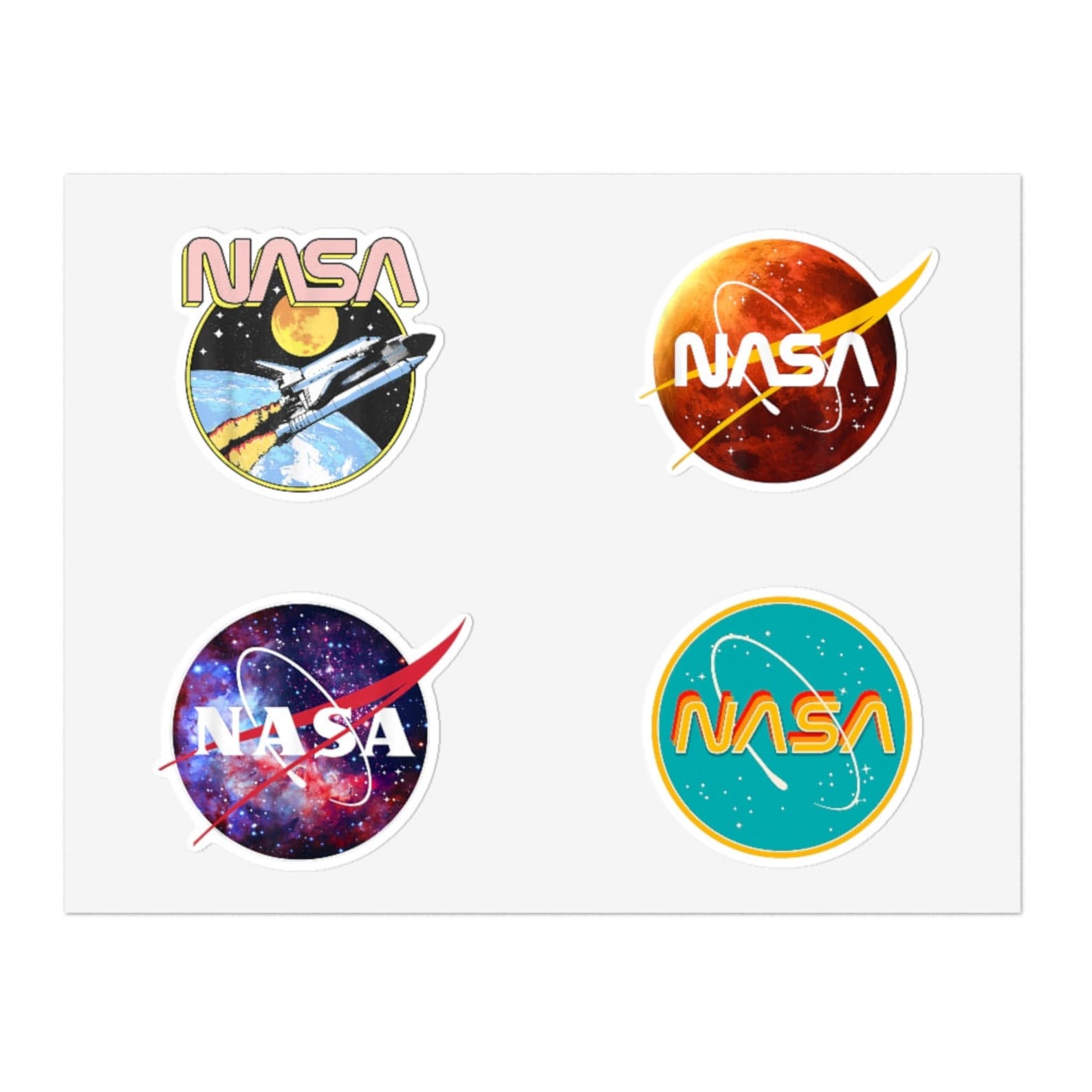 NASA Logo Sticker Sheets Nasa Sticker Nasa Laptop Sticker | Etsy