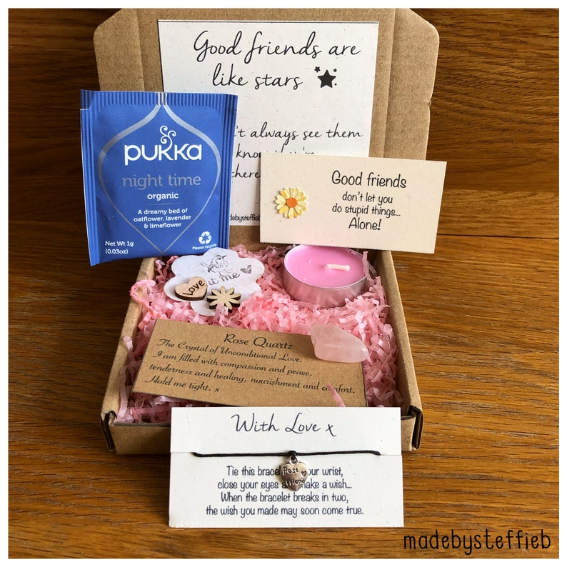 Best Friend box Friendship box Hygge BFF Wish string Etsy