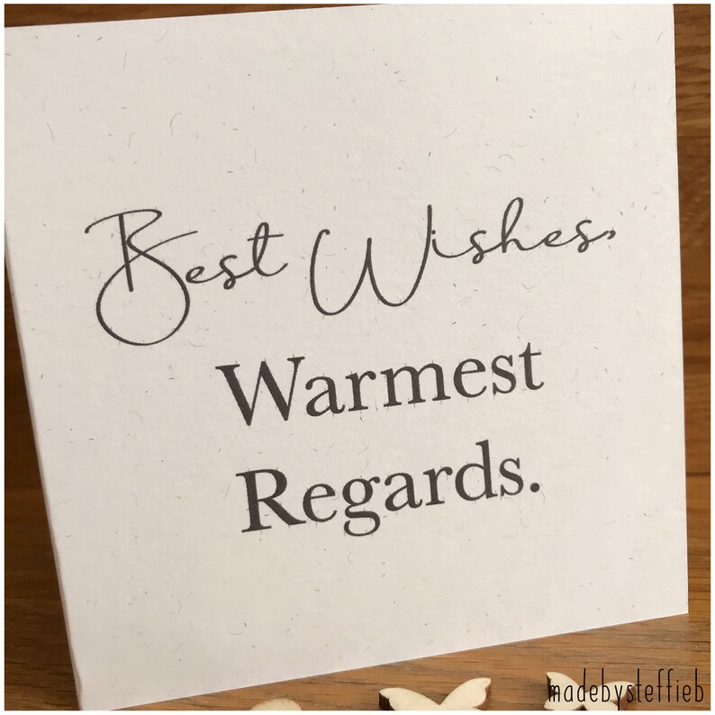 Schitt's Creek Inspired Best Wishes Warmest Regards Etsy