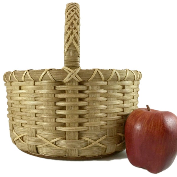 BASKET WEAVING PATTERN "Emily Grace" Round Market with Braided Handle