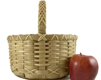 BASKET WEAVING PATTERN "Emily Grace" Round Market with Braided Handle