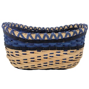 Basket Weaving PATTERN or TUTORIAL - ""RIVER" Oval Table Basket with Graduated Sides