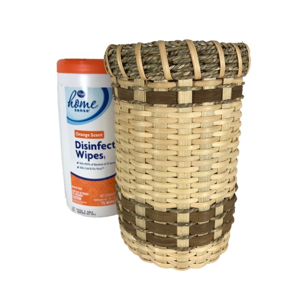 BASKET WEAVING PATTERN - "Lysa" - Canister Style Basket for Disposable Disinfectant Wipes