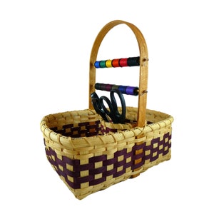 BASKET PATTERN &quot;Beatrice&quot; Sewing Basket with Thread and Scissor Holders