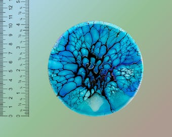 4" Slotted Wood Base for Basket Weaving - Acrylic Painted, Epoxy Resin Sealed