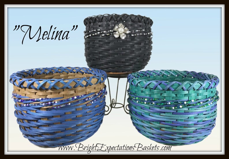 BASKET PATTERN Melina Round Table Basket with Bead Accent image 5