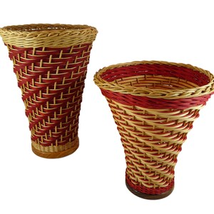 BASKET PATTERN &quot;Mia&quot; and &quot;Mya&quot; Decorative Vase