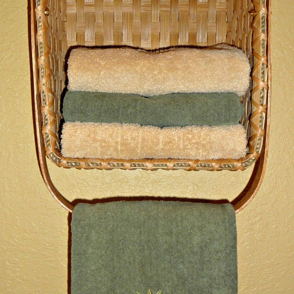 Basket Towel Bar Etsy