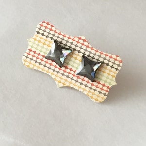 Grau Starlet Ohrstecker Swarovski Kristall Ohrringe Surgical Steel Posts Stud Crystals