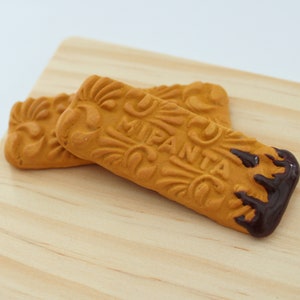 Aimant de biscuit miranta, aimant de nourriture en pâte polymère, aimant de réfrigérateur, aimants de réfrigérateur, décoration de nourriture de cuisine, aimant de bruine de chocolat de biscuit.