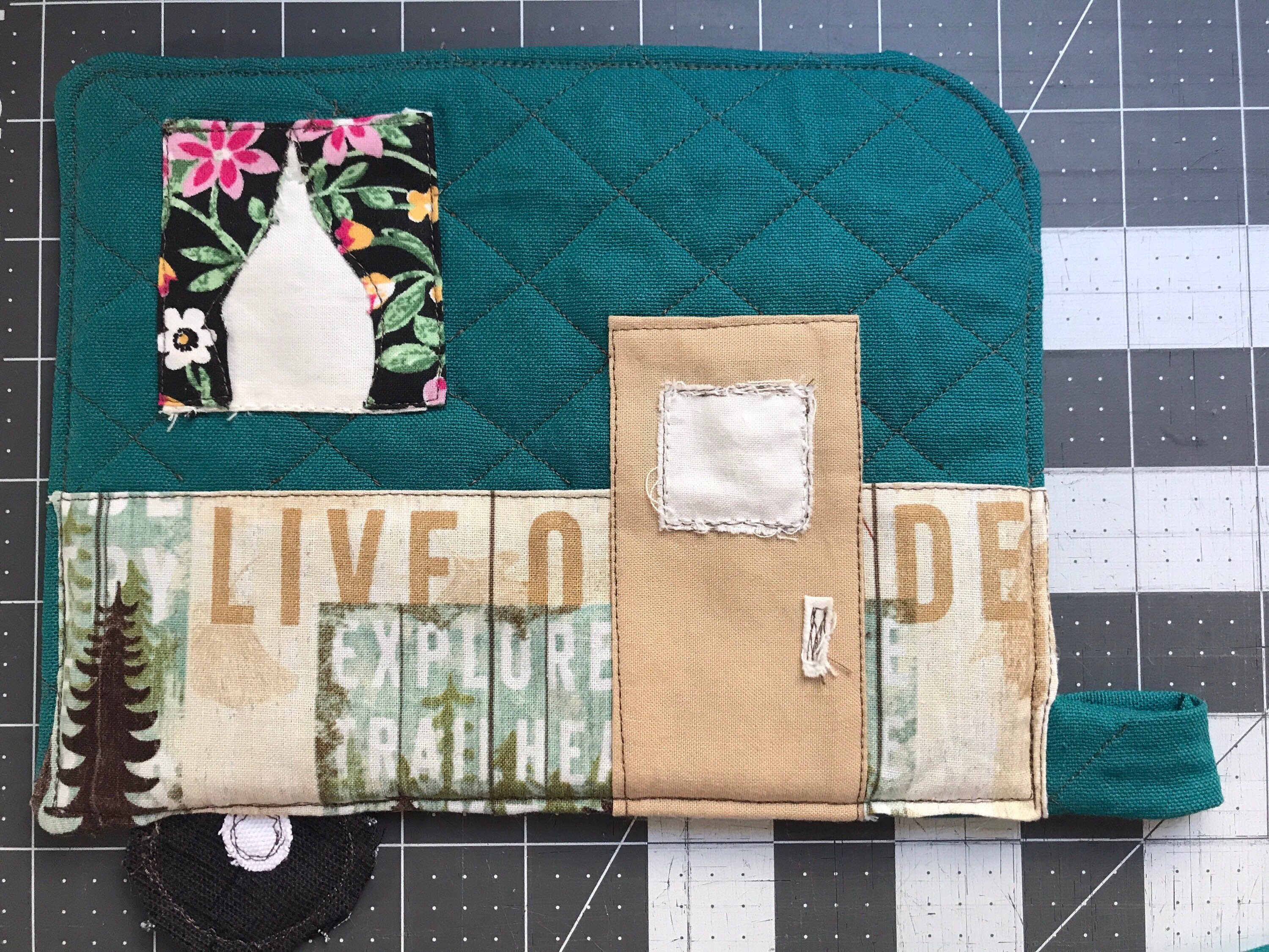 Pot Holders Quilted camper pot holder handmade camper hot pad Home & Living