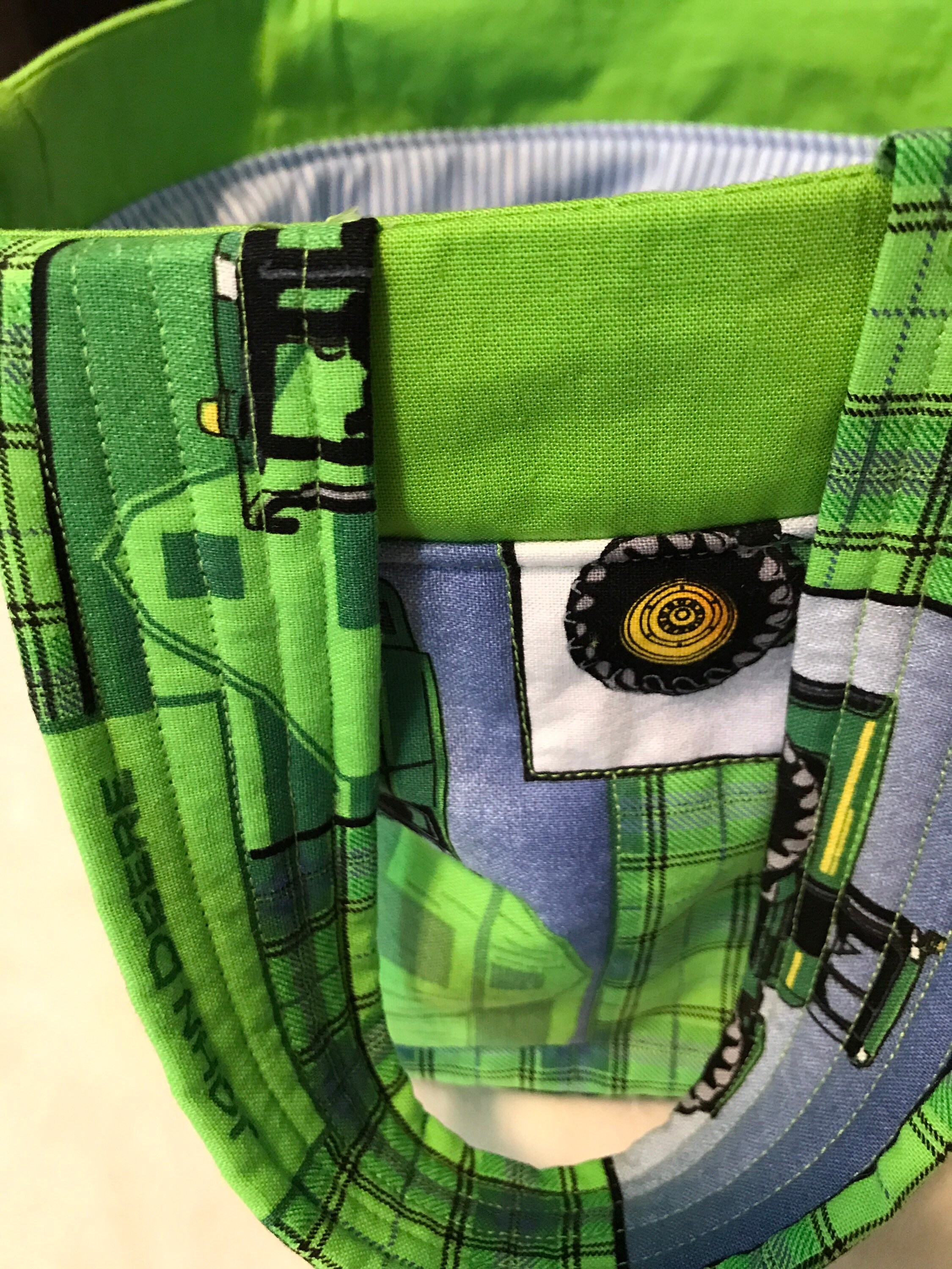 John Deere fabric drawstring bag with handles bucket bag Etsy